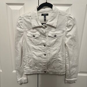 AQUA White Denim Jacket